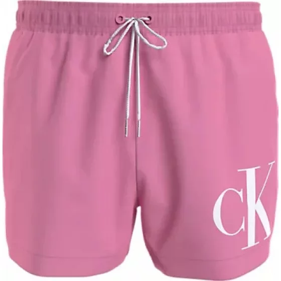 Pánske plavky SHORT DRAWSTRING KM0KM00967 TFZ ružové - Calvin Klein