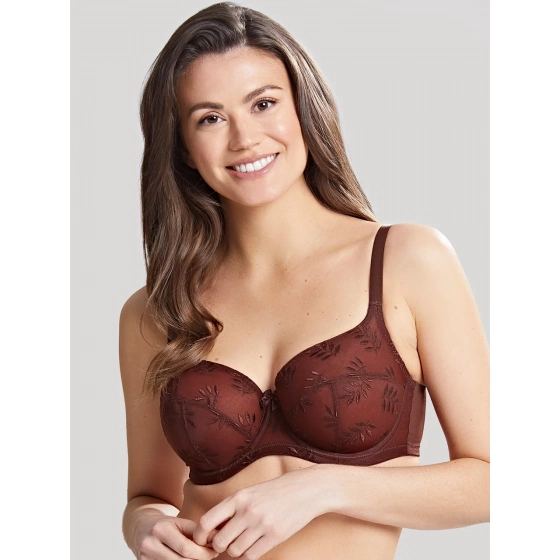 Dámska podprsenka Tango 3251B Tmavo hnedá Nutmeg vzor - Panache