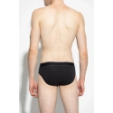 Pánske slipy 2PACK 111733 3F542 16844 čiernosivé s prúžkom - Emporio Armani