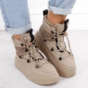 Dámske snehule na platforme WOL280B Béžová - Potocki