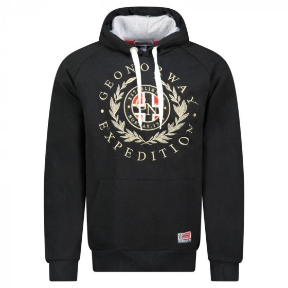 Pánska mikina Giger DB 100 M WZ3045H/GN Čierna vzor - Geographical Norway