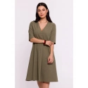 Dámske šaty B280 olivovo zelené - BeWear