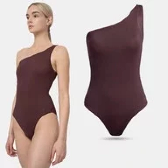 Dámske jednodielne plavky SS23USWSF027-81S hnedé - 4F