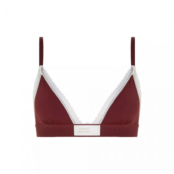Dámska podprsenka UW0UW04750 VLP vínová - Tommy Hilfiger