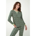Dámske bavlnené pyžamo Green timbert 21321 - Vamp