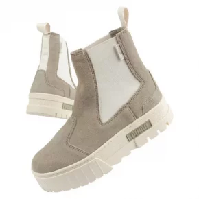 Dámske členkové topánky Mayze Chelsea Suede W 382829 05 Šedo/biele - Puma