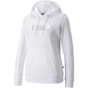 Dámska mikina Metallic Logo 849958 02 Biela so striebornou - Puma
