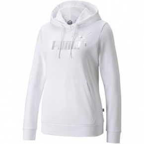 Dámska mikina Metallic Logo 849958 02 Biela so striebornou - Puma