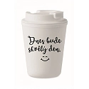 HRNČEK DNES BUDE SKVELÝ DEŇ. - biely termohrnček 300 ml