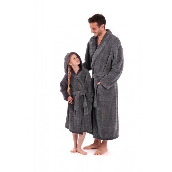 Župan unisex Athena 2116 9551 Tmavo šedá - Vestis