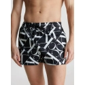 Pánske plavky KM0KM00968 0GK čiernobiele s potlačou - Calvin Klein