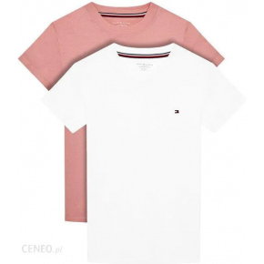 Dievčenské tričká 2Pack CN TEE SS UG0UG00307 0VP biele/ružové - Tommy Hilfiger