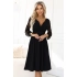 Elegantné midi šaty 657-1 čierne - Numoco