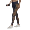 Dámske legíny HB1436 Karlie Kloss tmavo modrá-hnedá - Adidas