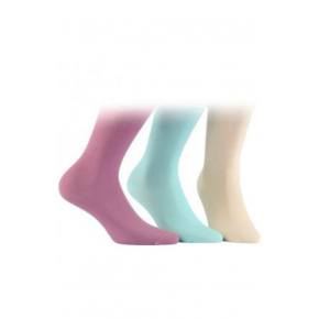 Hladké dámske ponožky z tenkej bavlny bielej - Wola