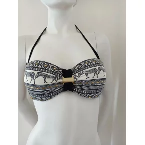 Vrchný diel plaviek B4116-60010 čierno-smotanový - Selmark