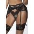 Dámske tangá String V-10718 Čierna s béžovou - Axami