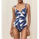 Dámske jednodielne plavky Summer Allure OWP 01 tmavo modré - Triumph