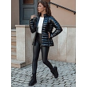Pikowana kurtka przejściowa damska ze stójką BUSY BEE czarna FashionStreet TY4538