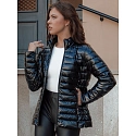 Pikowana kurtka przejściowa damska ze stójką BUSY BEE czarna FashionStreet TY4538