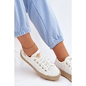 Čipkové tenisky espadrilky LCW-26-31-4326 biele - Lee Cooper