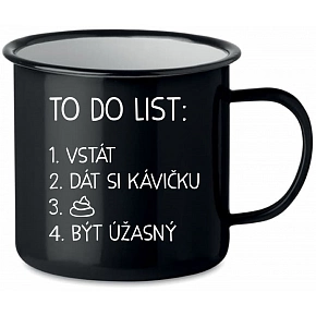 TO DO LIST: BYŤ ÚŽASNÝ - čierny plecháčik 350 ml