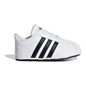 Detské topánky VL Court 2.0 Jr F36605 biela s čiernou - Adidas