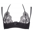 Dámska podprsenka Plus Size V-8691 Čierna - Axami