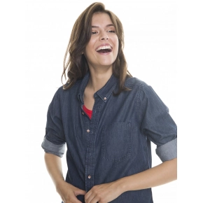 Dámska košeľa s dlhým rukávom 145676 Dark Jeans-603 - Big Star