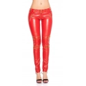 Sexy nohavice 50480 s kamienkami a zipsami - KouCla