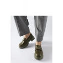 Dámské mokasíny 100-353 Khaki tmavě zelená - Solea