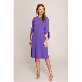 Šaty áčkového strihu S393 fialové - Stylove