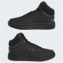 Unisex junior členková obuv Hoops Mid 3.0 K Jr HR0228 Čierna - Adidas