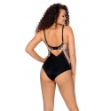 Dámske body BD-021 Čierna s telovou - Ava