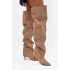 Kozačky na podpatku 3307 khaki - Step in style