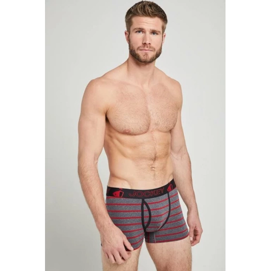 Boxerky 191612H-318 šedočervená - Jockey