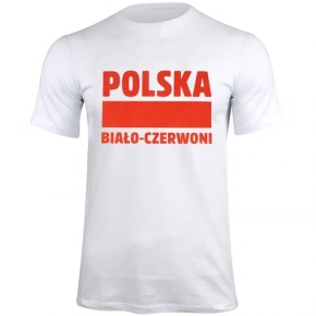 Unisex tričko Poľsko 337914 Biela s červenou - GEFFER