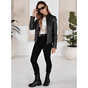 Kurtka skórzana damska czarna FashionStreet TY5202