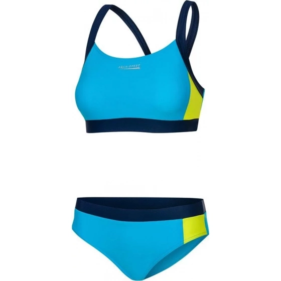 Dámske plavky Naomi 284 Blue/Navy Blue/Yellow - AQUA SPEED