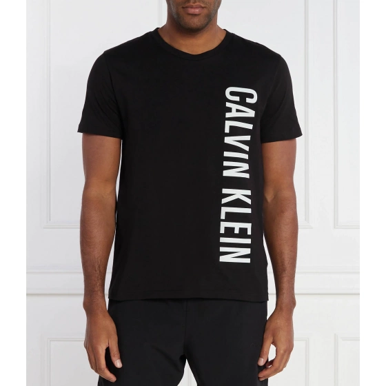 Pánske plážové tričko KM0KM00998 BEH čierne - Calvin Klein