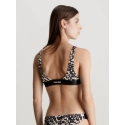 Dámska plavková podprsenka KWKW02489 0GM vzor leopard - Calvin Klein