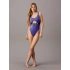 Dámske jednodielne plavky KW0KW02640 C86 modré - Calvin Klein