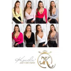 Dámsky sexi svetrík so zavinovacími prvkami IN-1537 - Koucla Dámsky sexi svetrík so zavinovacími prvkami IN-1537 - Koucla
