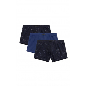 Pánske boxerky 3MH-194 A'3 S-2XL tmavo modré - Atlantic