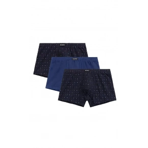 Pánske boxerky 3MH-194 A'3 S-2XL tmavo modré - Atlantic