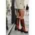 Dámske luxusné kožené čižmy 3432 Camel - Sweet Shoes