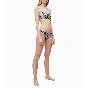 Spodný diel plaviek KW0KW00822-0GS čiernobiela - Calvin Klein