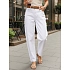 Jeansy damskie baggy z paskiem białe FashionStreet UY2930