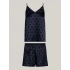 Dámsky pyžamový set darčekové balenie GIFT PYJ CAMI SET & SLIPPERS UW0UW04855 DW5 tm. modré - Tommy Hilfiger