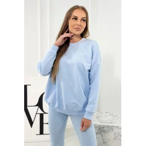 Bavlnená mikina + legíny 9454 modrá - Kesi